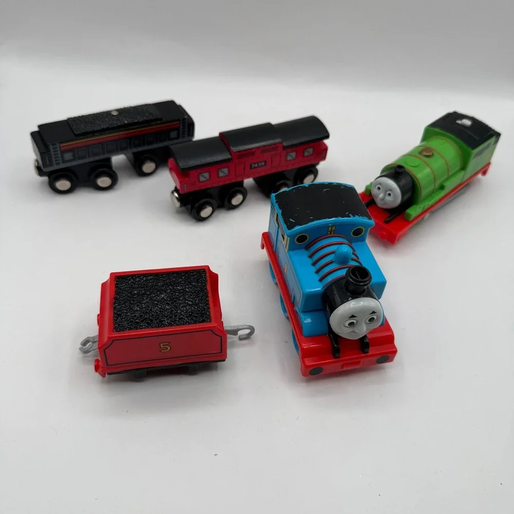 Mattel Thomas & Friends Toy Train Lot Wood Plastic Mixed
